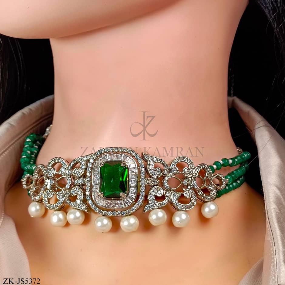 EMERALD SILVER SET