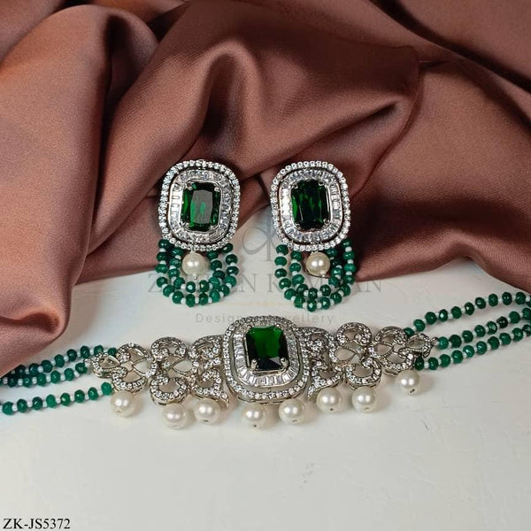 EMERALD SILVER SET