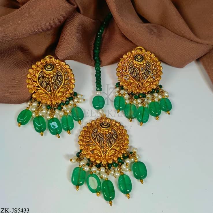 ANTIQUE EMERALD SET