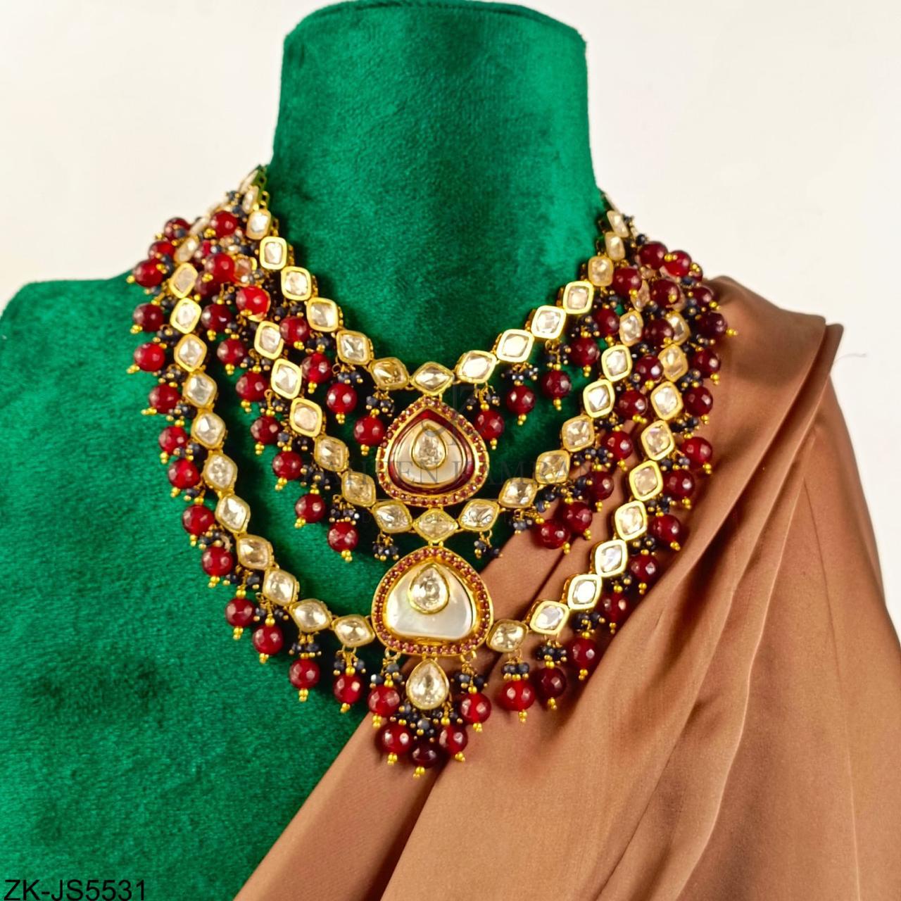 GARNET KUNDAN SET