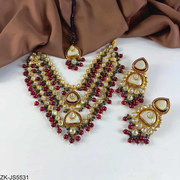 GARNET KUNDAN SET