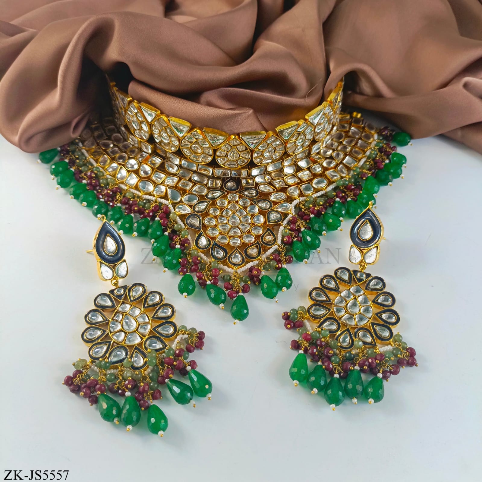 KUNDAN EMERALD SET