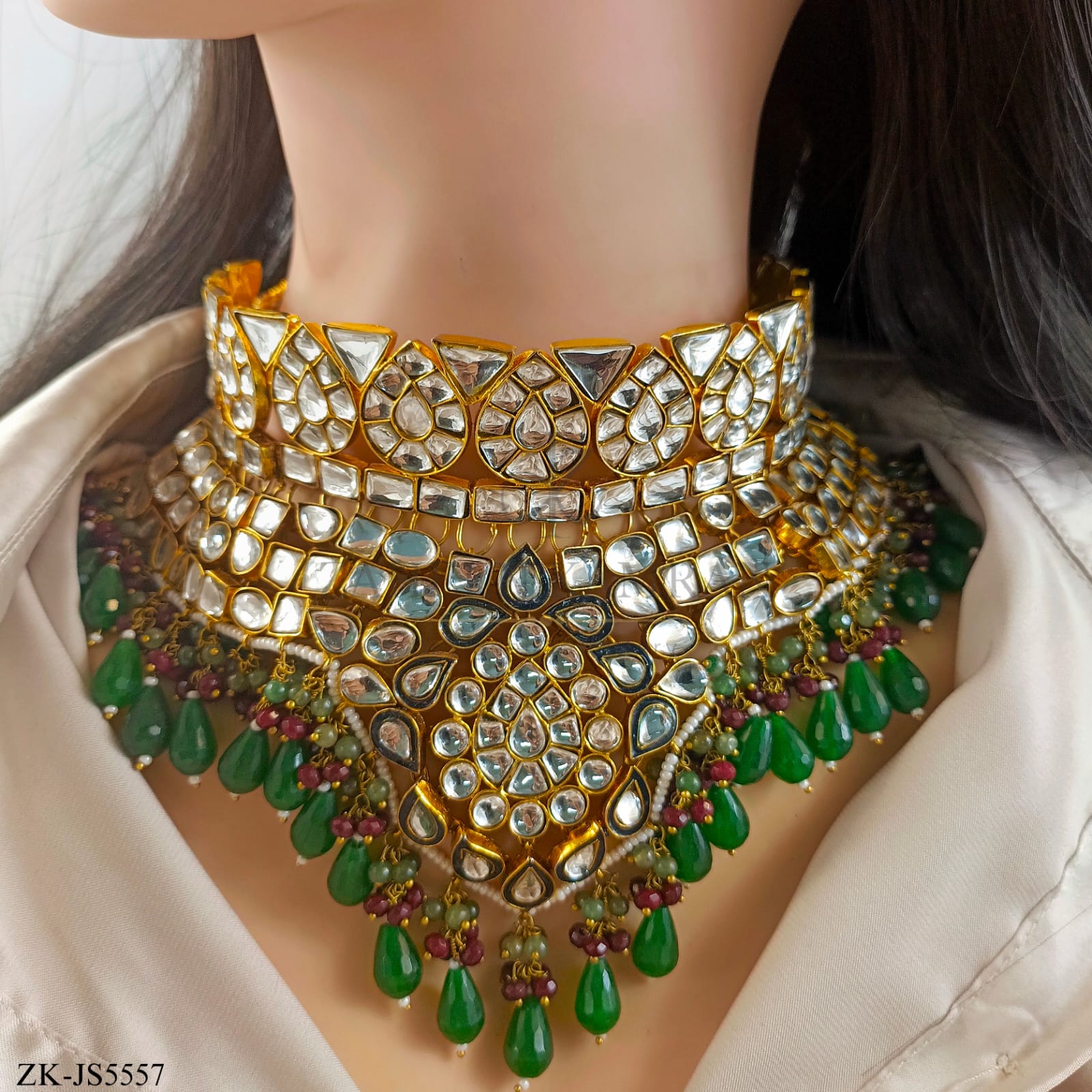 KUNDAN EMERALD SET