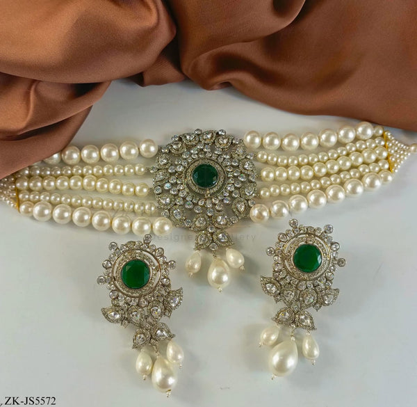 EMERALD SILVER SET