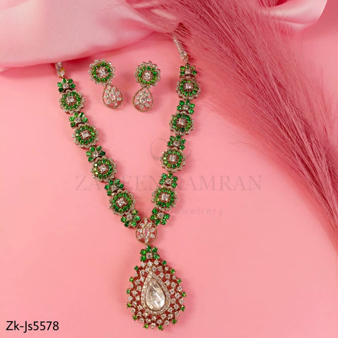 EMERALD SILVER SET