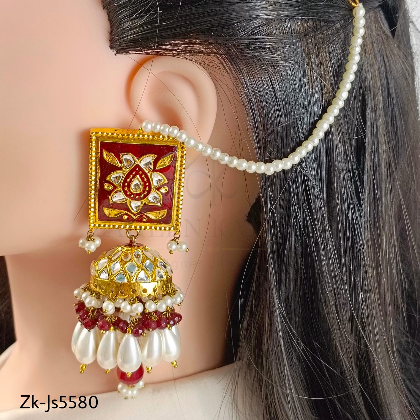 SQUARE KUNDAN SET