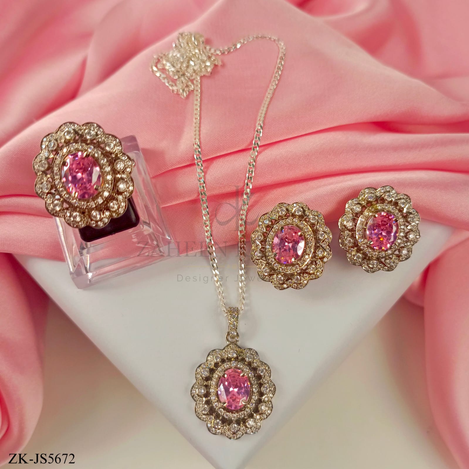 PINK STONES SET