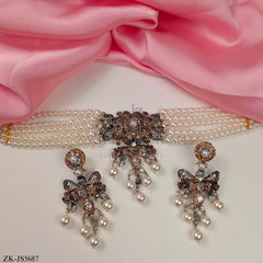 SILVER CHOKER SET