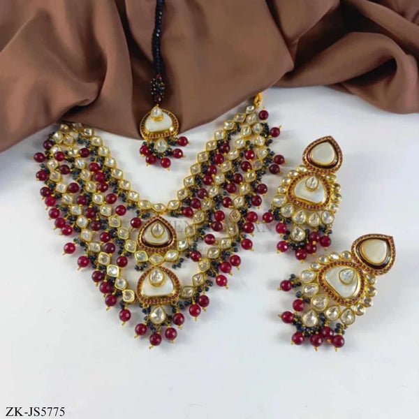 GARNET KUNDAN SET