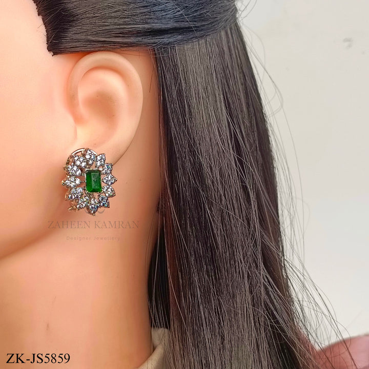 EMERALD SILVER SET