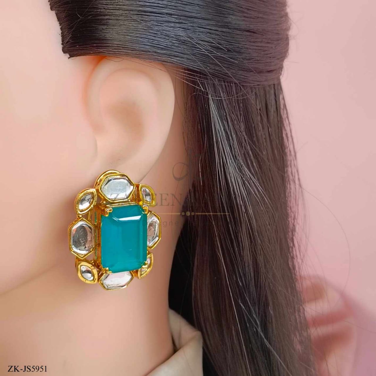 SAPPHIRE KUNDAN SET