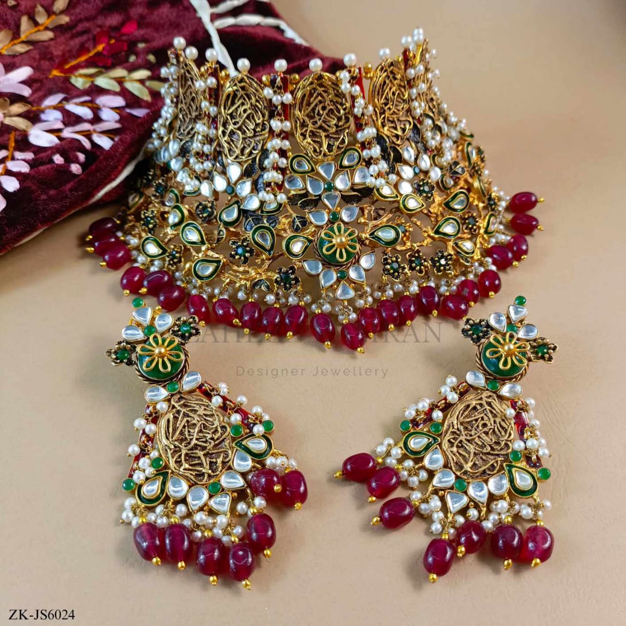 KUNDAN RUBY SET