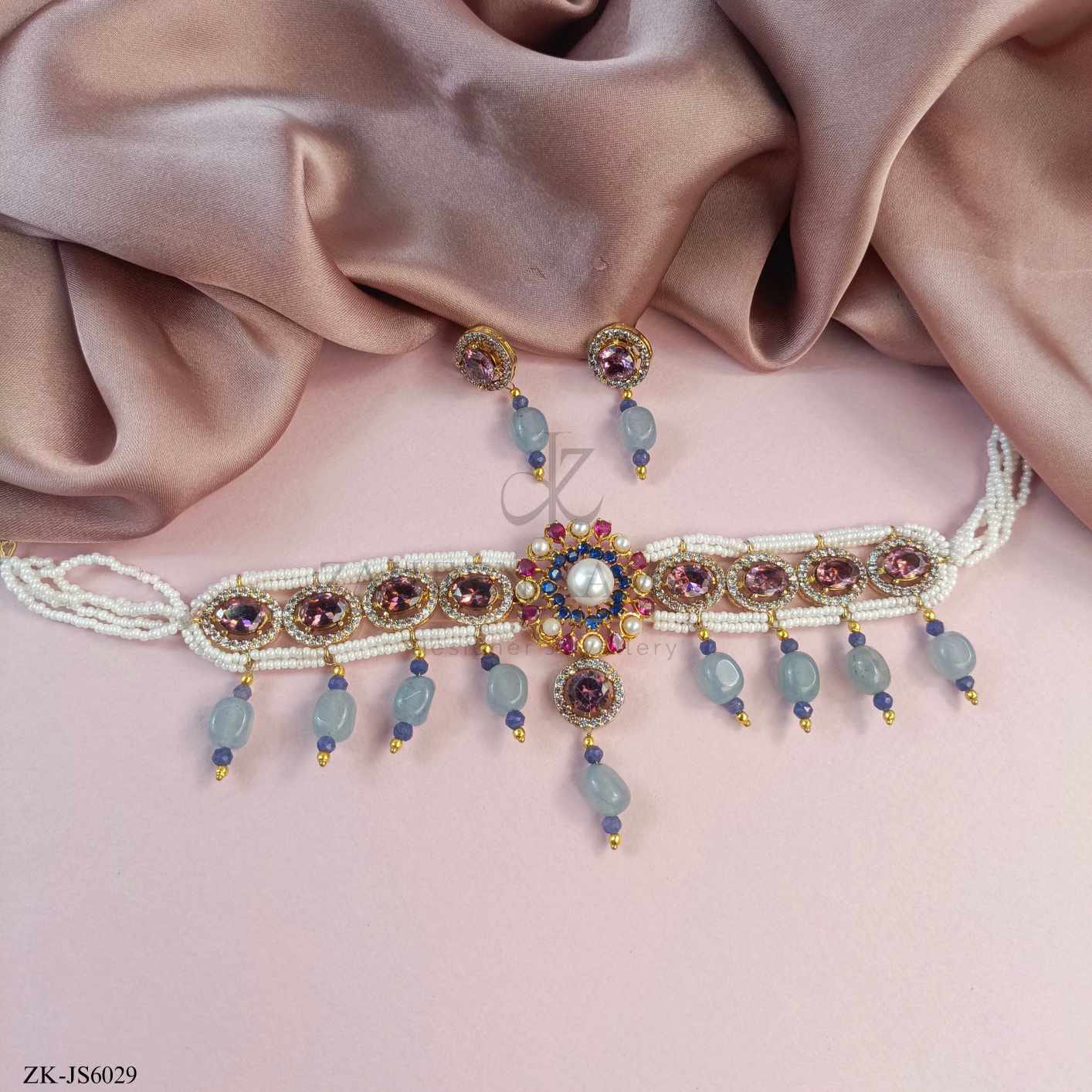 SAPPHIRE CHOKER SET