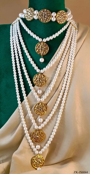White Multi Layer Mala
