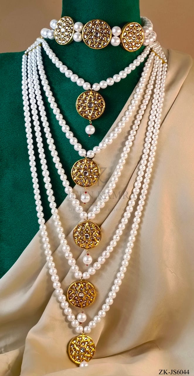 White Multi Layer Mala