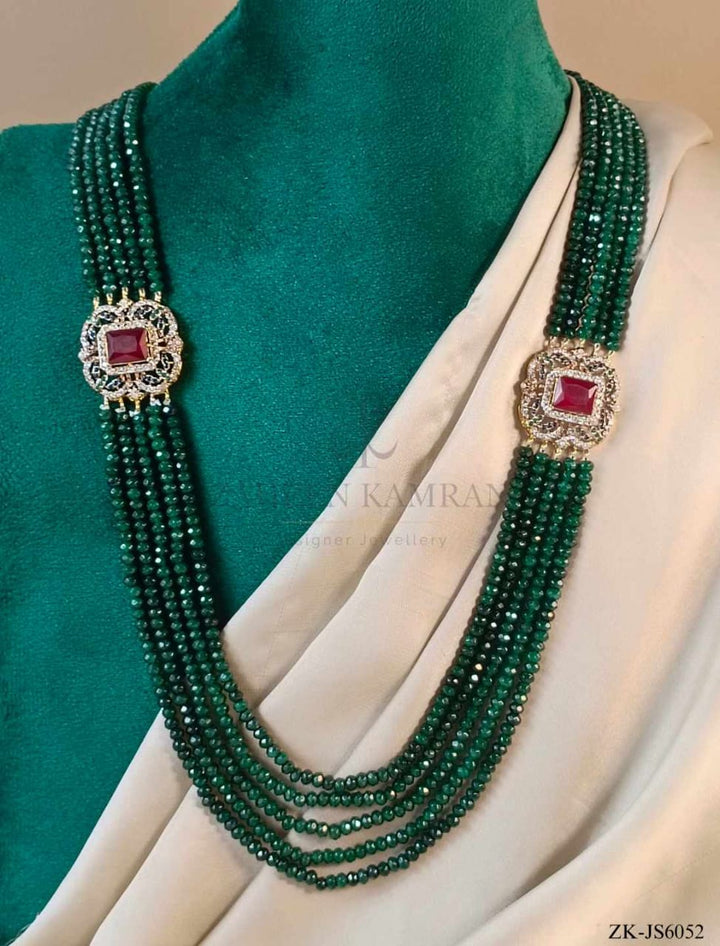 EMERALD MALA SET