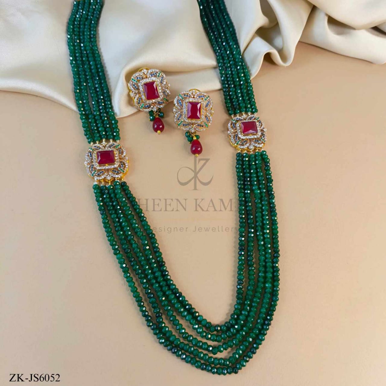 EMERALD MALA SET