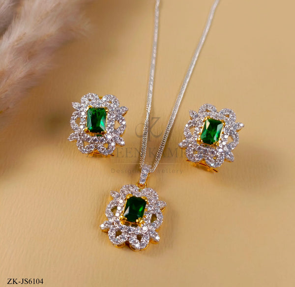 925 EMERALD SET