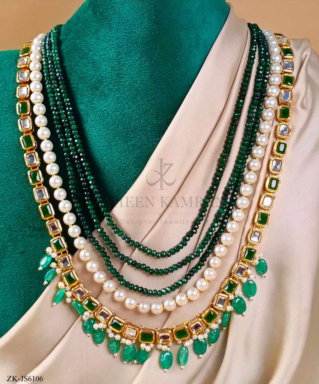 EMERALD MALA SET