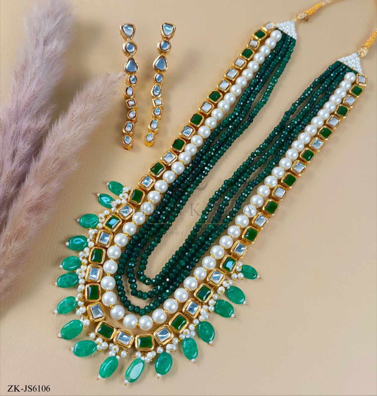 EMERALD MALA SET