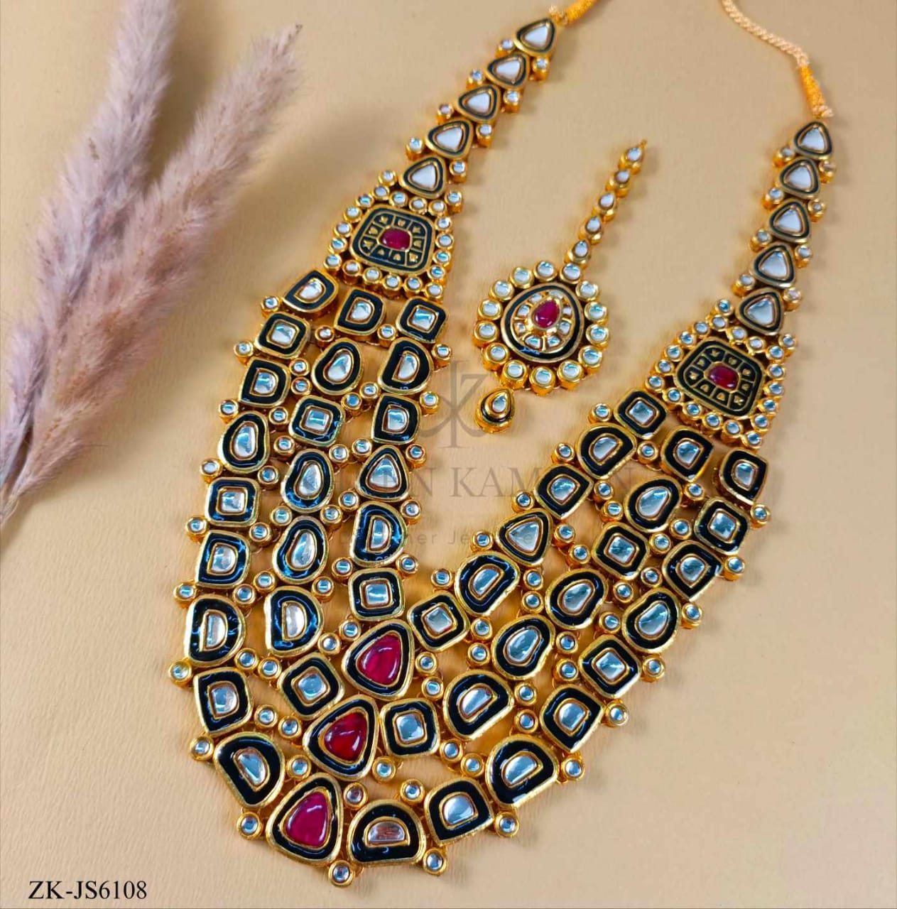 KUNDAN RUBY SET