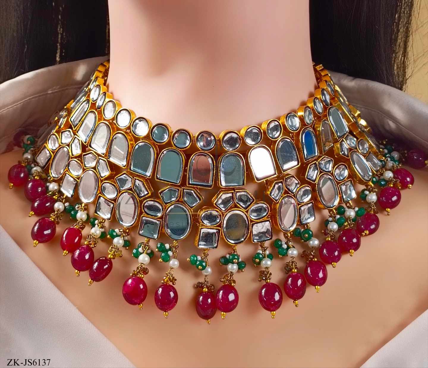 KUNDAN RUBY SET