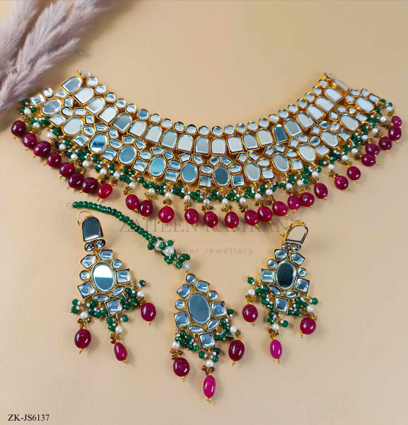 KUNDAN RUBY SET