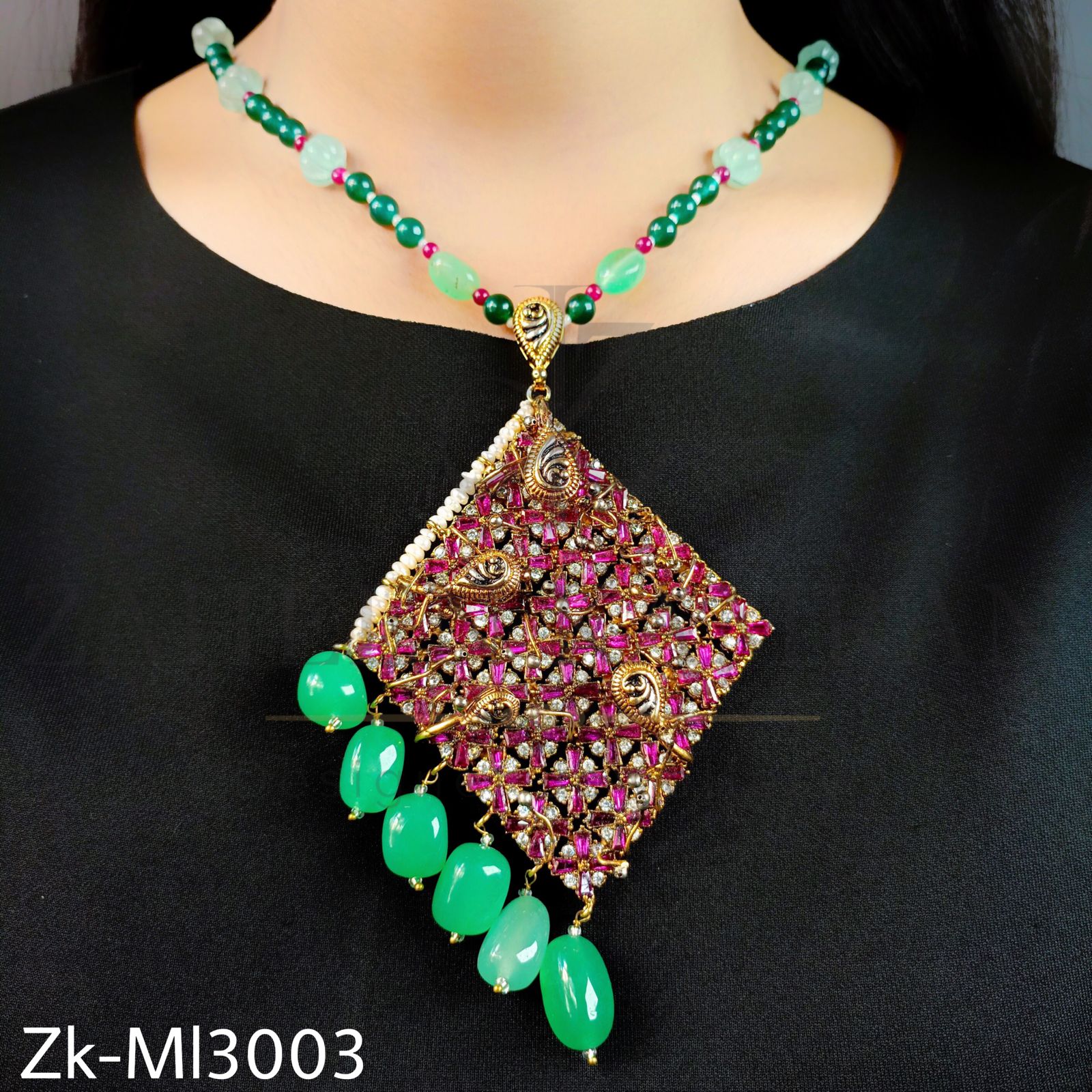 ZIRCONIUM SILVER MALA