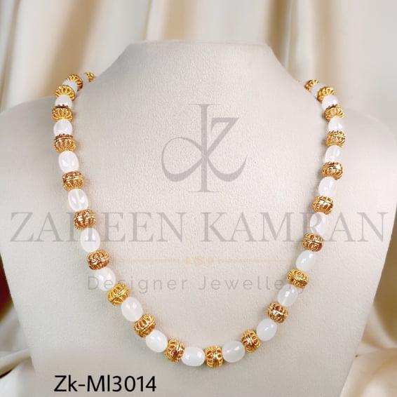 Posh White Jade Mala