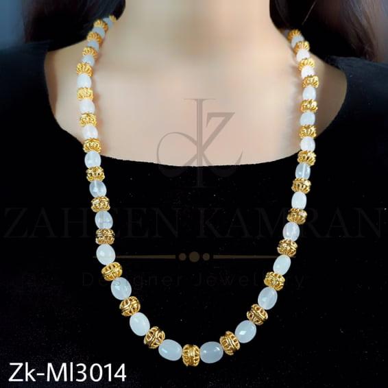 Posh White Jade Mala