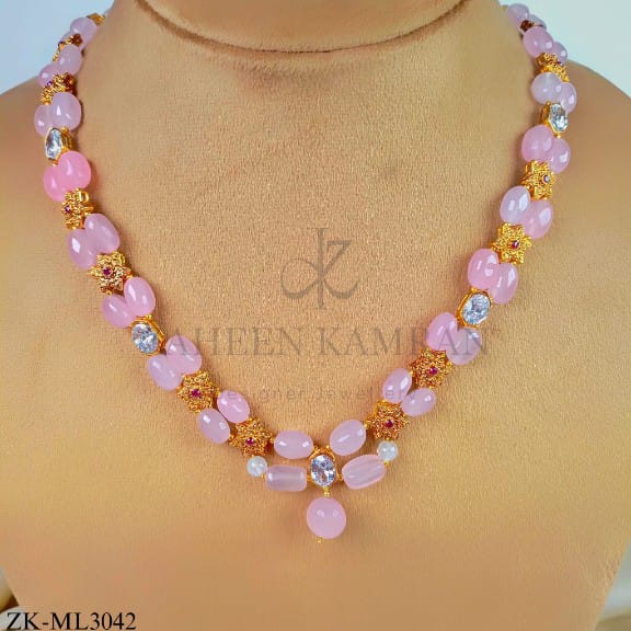 PINK STONES MALA