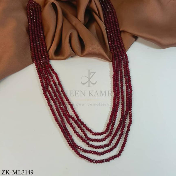 GARNET LAYERED MALA