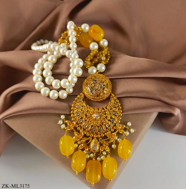 YELLOW JADE MALA