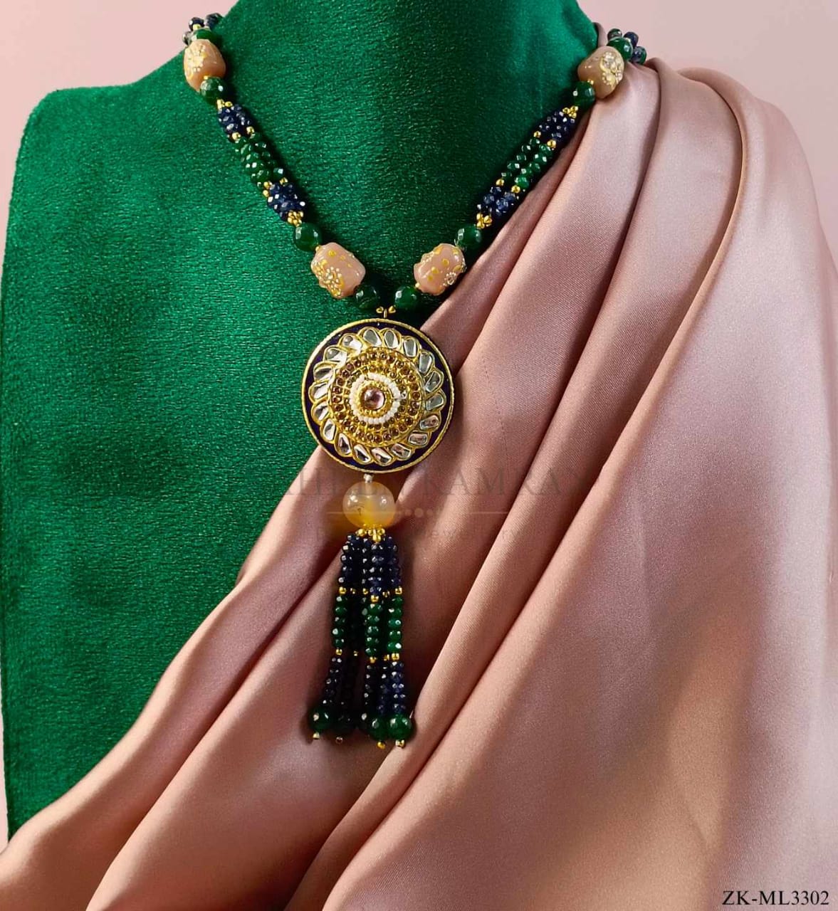 SAPPHIRE EMERALD MALA