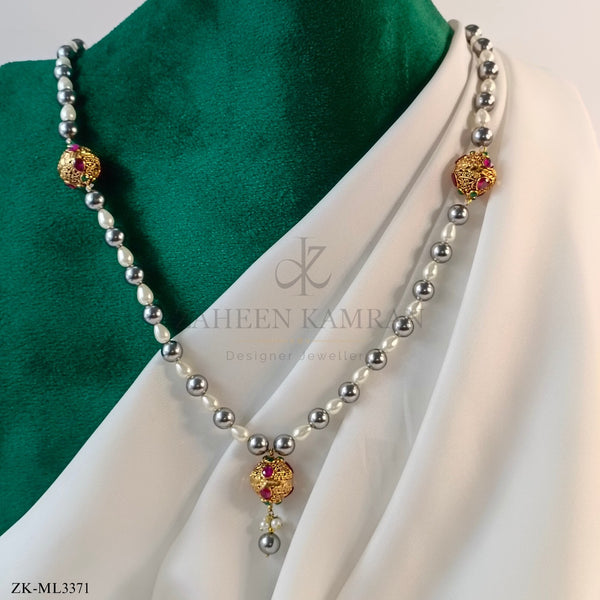 GREY PEARLS MALA