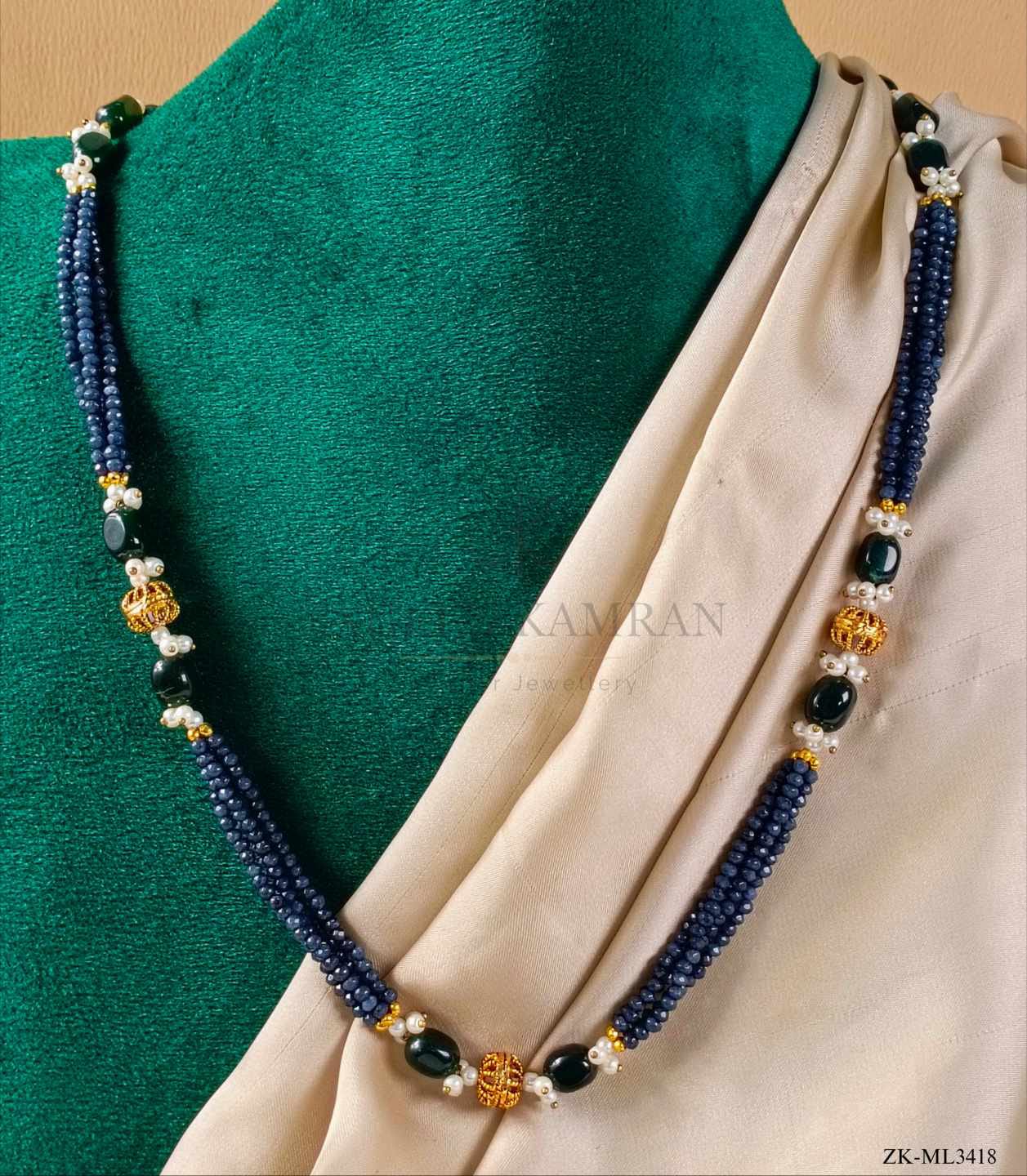 SAPPHIRE EMERALD MALA