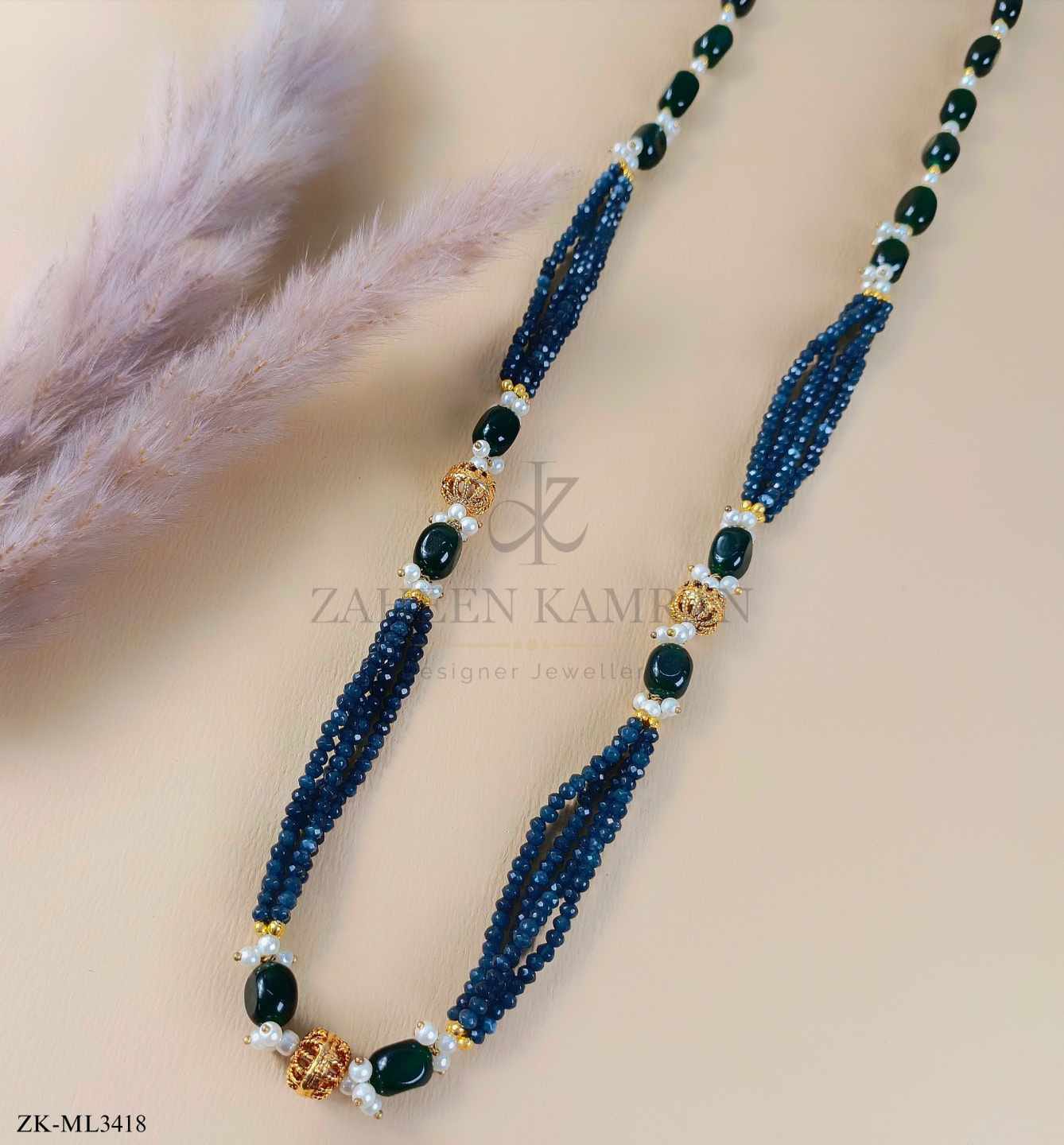 SAPPHIRE EMERALD MALA