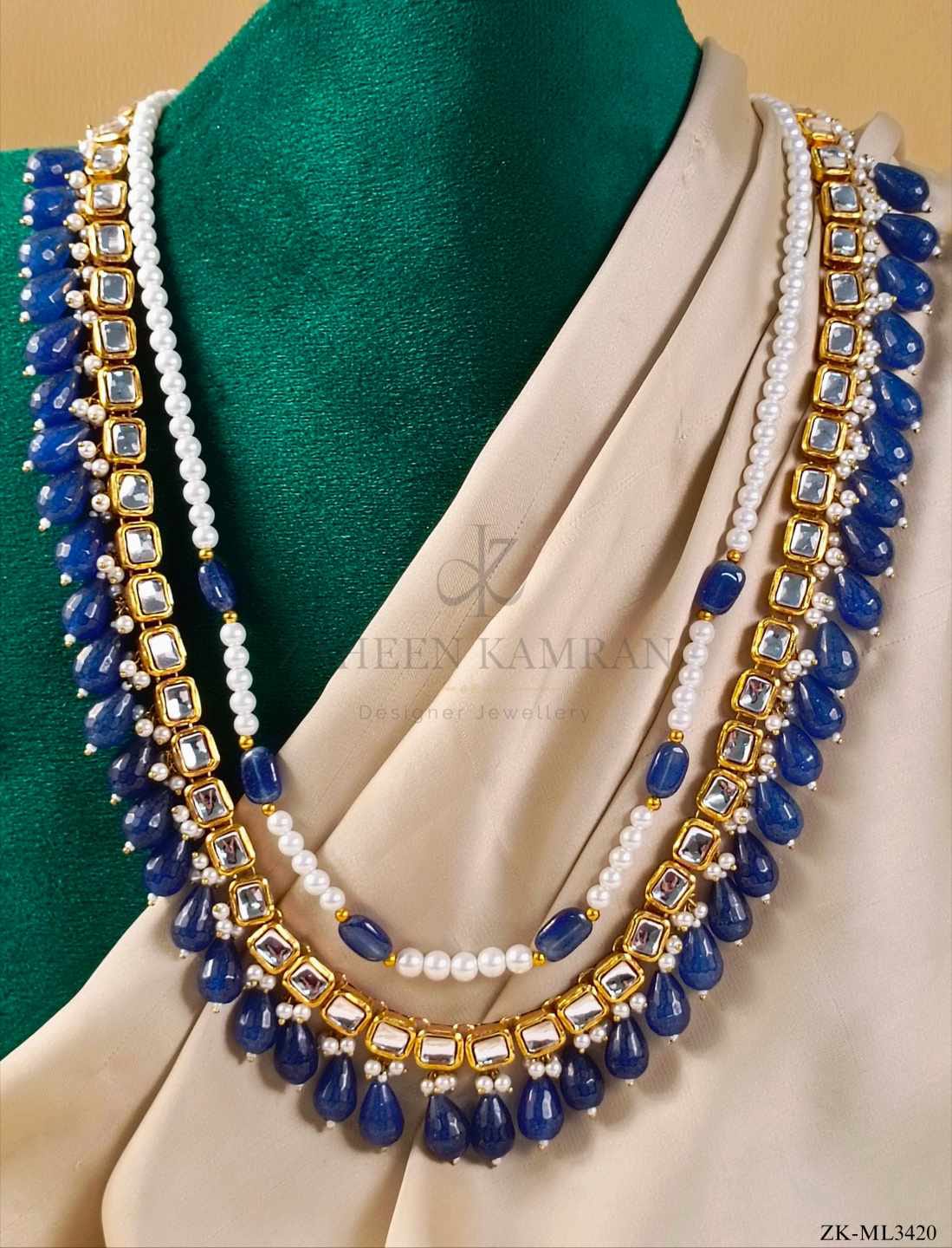 SAPPHIRE KUNDAN MALA