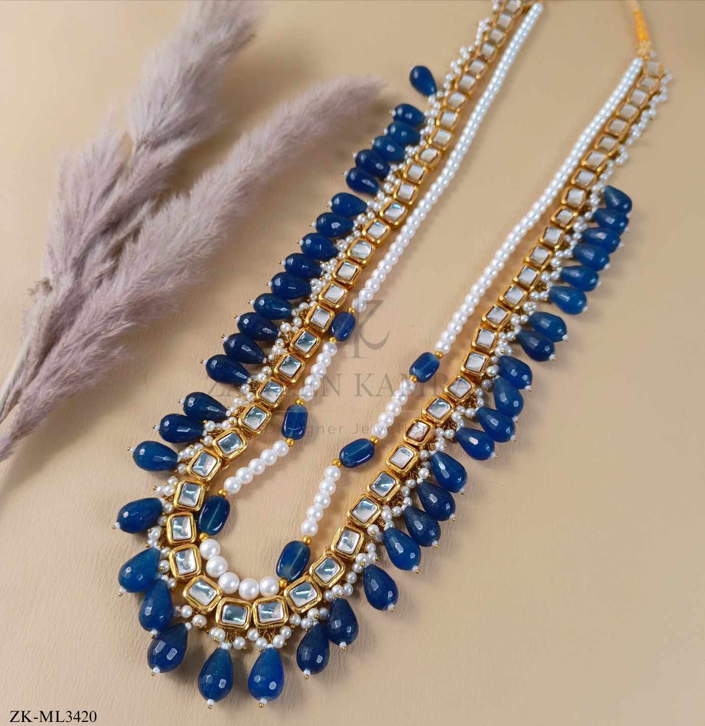 SAPPHIRE KUNDAN MALA