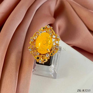 YELLOW JADE RING