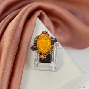 YELLOW JADE RING